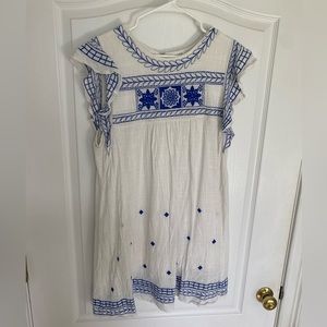 Blue & White Casual Boutique Dress